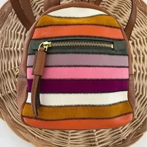 Fossil | Bags | Fossil Womens Megan Mini Leather Striped  display picture 2